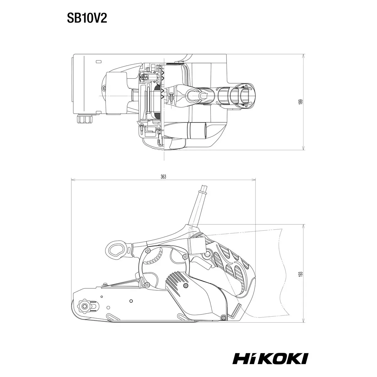 HiKOKI SB10V2WAZ · lijadora de banda · referencia SB10V2WAZ